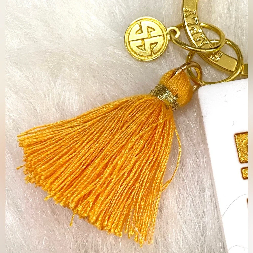 Simply Southern White Gold Live Simply Acrylic Keychain Accessory Preppy Coastal